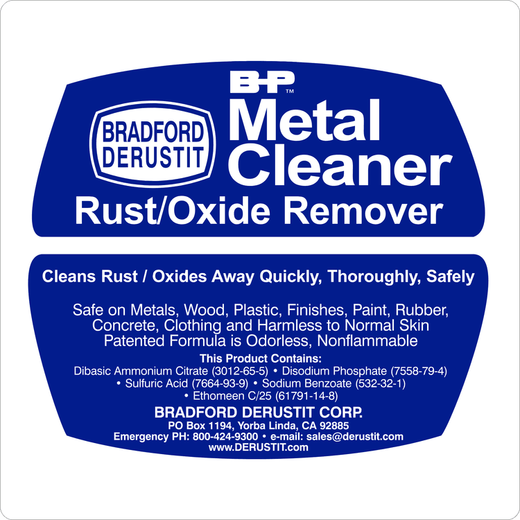 B-P Metal Cleaner — Rust Oxide Remover